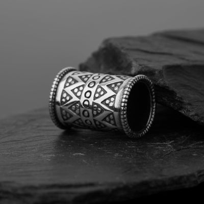 Premium Large Beard Ring, Silver