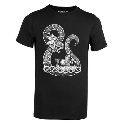Premium Tee, Thor vs Jormungandr, Black