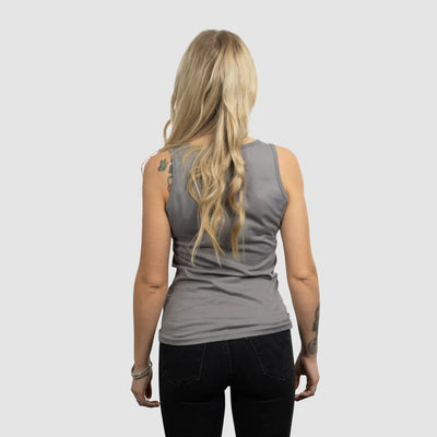 Women's Premium Tank, Clan Helmet, Grey