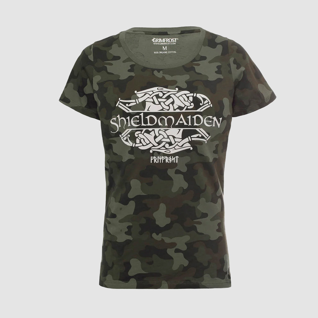 Women's Premium Tee, Shieldmaiden, Camo