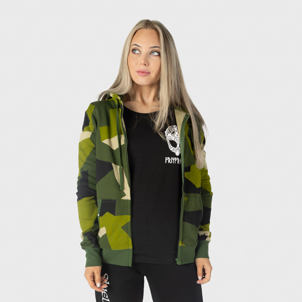 Women's Premium Zoodie, Grimfrost, M90 Green Camo