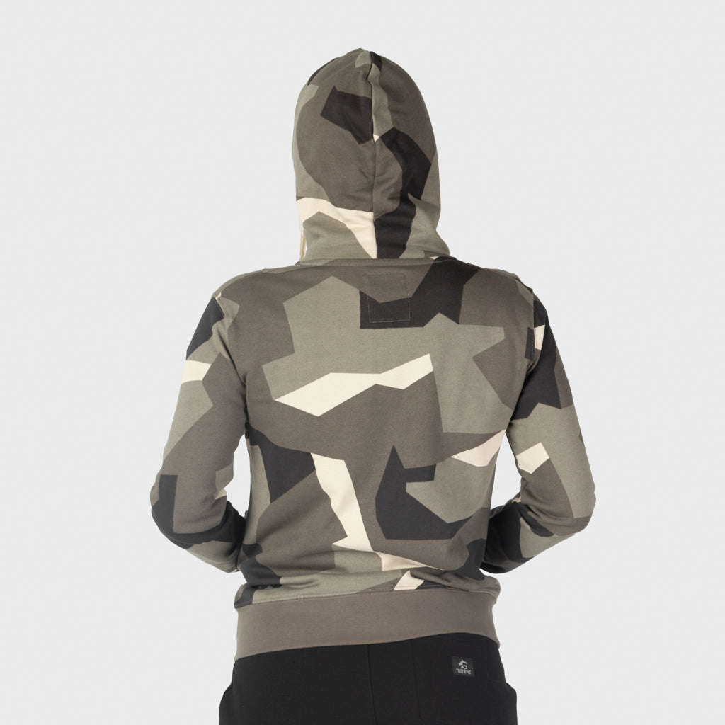 Women's Premium Hoodie, Shieldmaiden, M90 Brown Camo