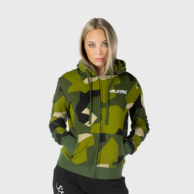 Women's Premium Zoodie, Valkyrie, M90 Green Camo