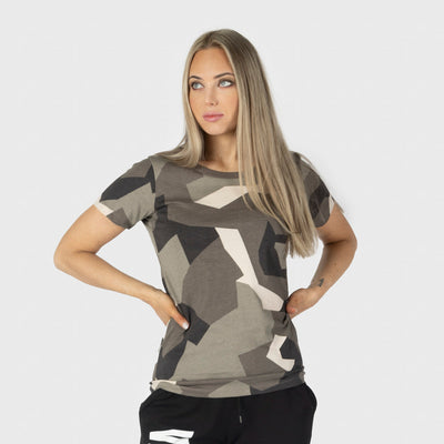 Women's Premium Tee, Grimfrost, M90 Brown Camo