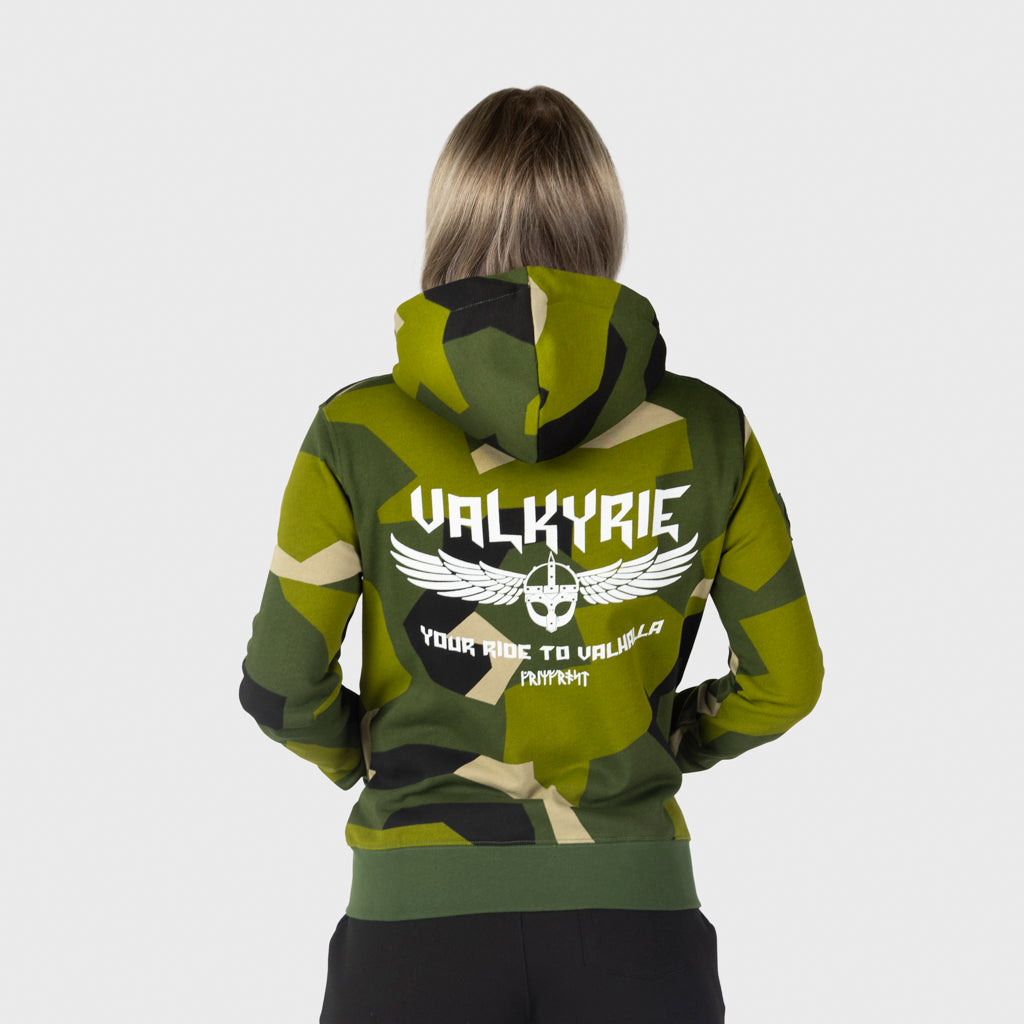 Women's Premium Zoodie, Valkyrie, M90 Green Camo