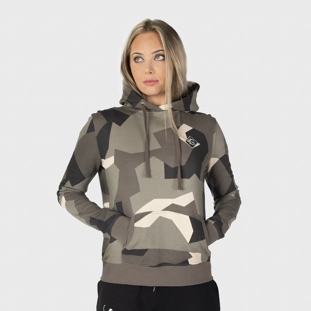 Women's Premium Hoodie, Grimfrost, M90 Brown Camo