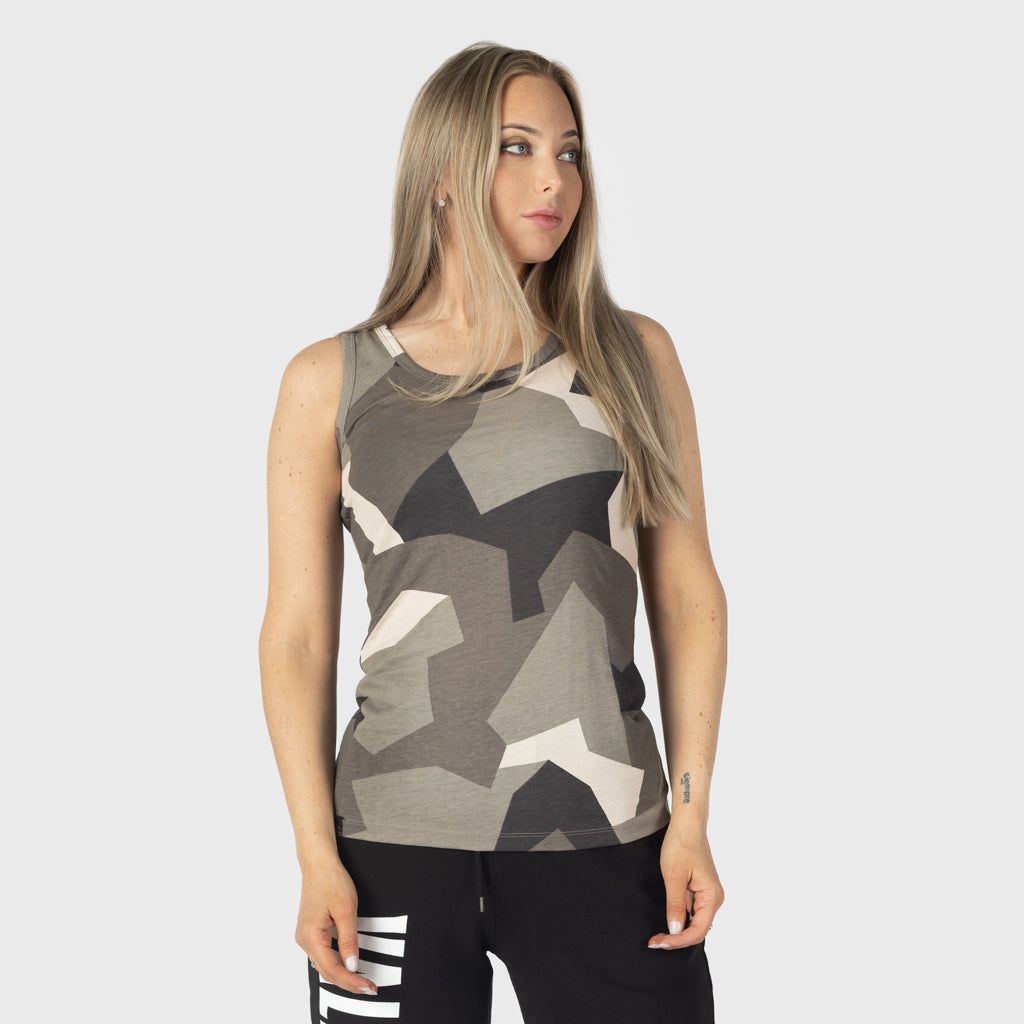 Women's Premium Tank, Grimfrost, M90 Brown Camo