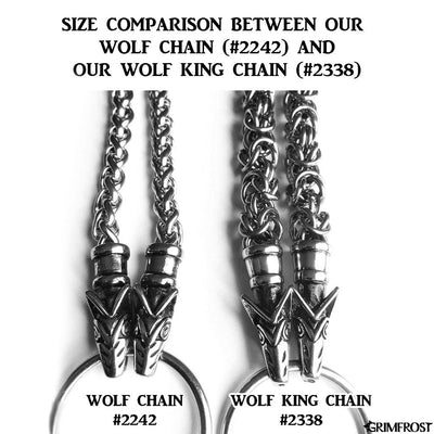 Neck Chains - Wolf King Chain, Stainless Steel - Grimfrost.com